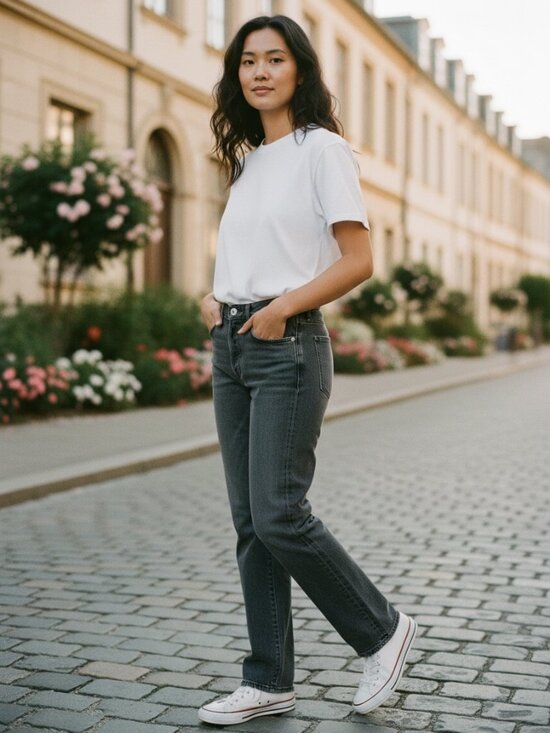 Citizens Of Humanity Denim - 🆕 Citizens of Humanity Charlotte High Rise Straight Jeans Grayscale Wash $278🏷